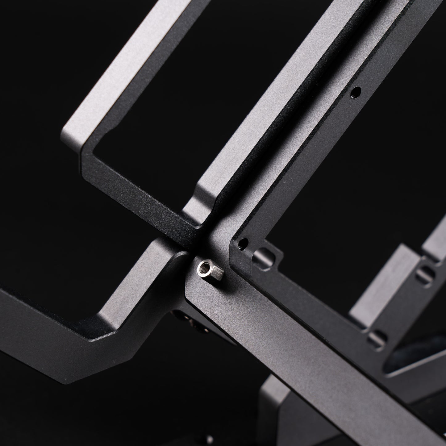 A45 CNC machined 10mm aluminum open frame detail